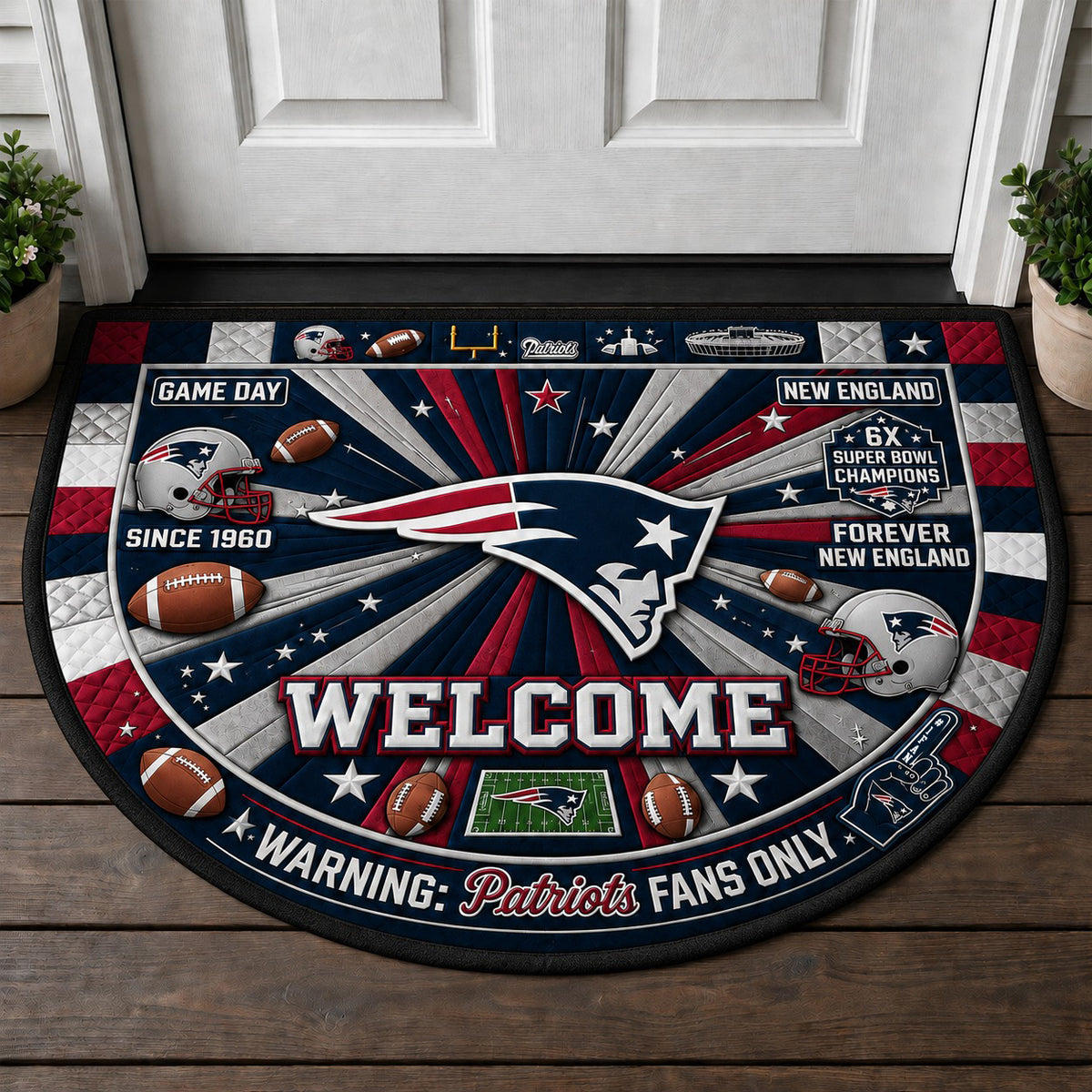 Football All Teams Custom Premium Welcome Mat – Personalized Doormat
