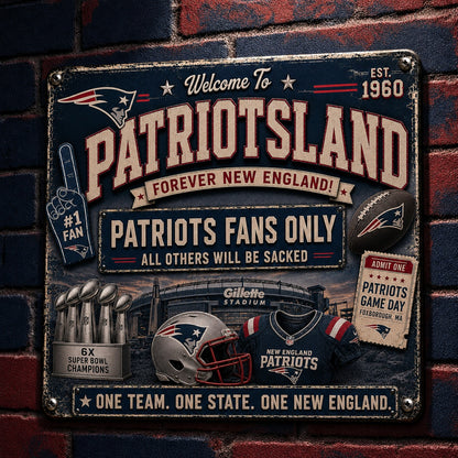 All Football Fans Teams Rustic Only Vintage Metal Sign - 5to9vibe