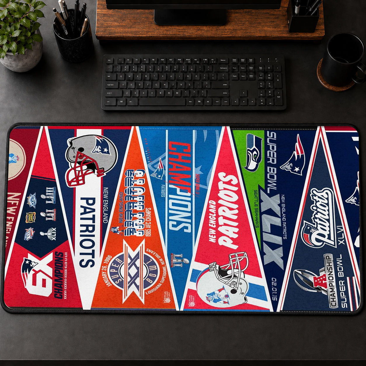 All Football Teams Vintage Anniversary For Fans Desk Mat Mouse Pad Trending - 5to9vibe