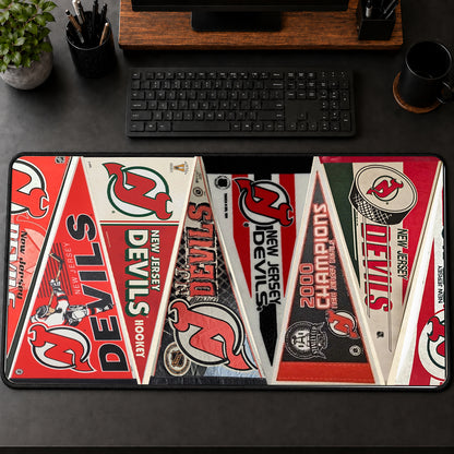 All Hockey Teams Vintage Pennant Anniversary For Fans Desk Mat Mouse Pad Trending - 5to9vibe