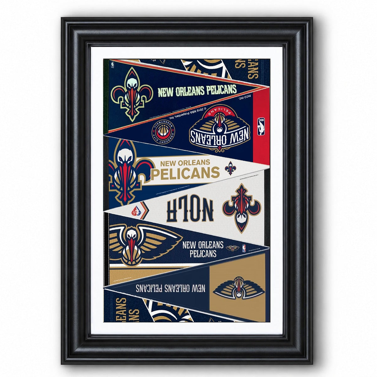 All Basketball Teams Vintage Pennant Anniversary For Fans No Frame Vertical Poster - 5to9vibe