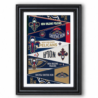 All Basketball Teams Vintage Pennant Anniversary For Fans No Frame Vertical Poster - 5to9vibe