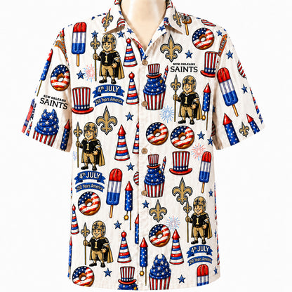 All Football Teams 4th July 250 Years Anniversary America Premium Unisex Hawaiian Shirt For Men and Women
