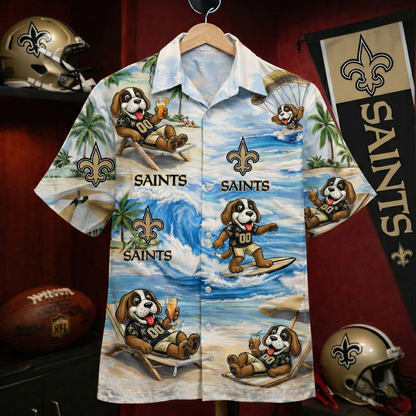 Camisa hawaiana unisex NOS Football Mascot Beach Viber para hombres y mujeres