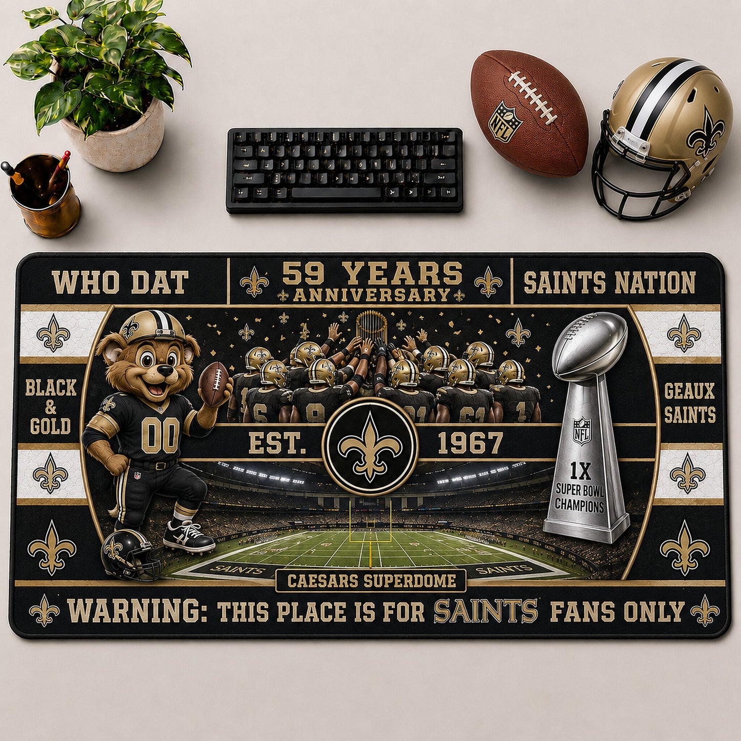 All Football Anniversary For Fans Desk Mat Mouse Pad Plus Size Trending - 5to9vibe