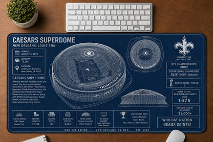 All Football Stadium BluePrint Desk Mat Mouse Pad Plus Size Trending - 5to9vibe