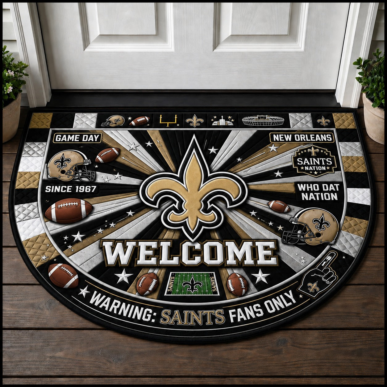 Football All Teams Custom Premium Welcome Mat – Personalized Doormat