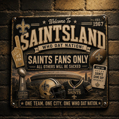 All Football Fans Teams Rustic Only Vintage Metal Sign - 5to9vibe