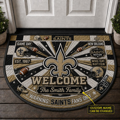 Official-Inspired Football Fan Custom Premium Welcome Mat – Personalized Doormat
