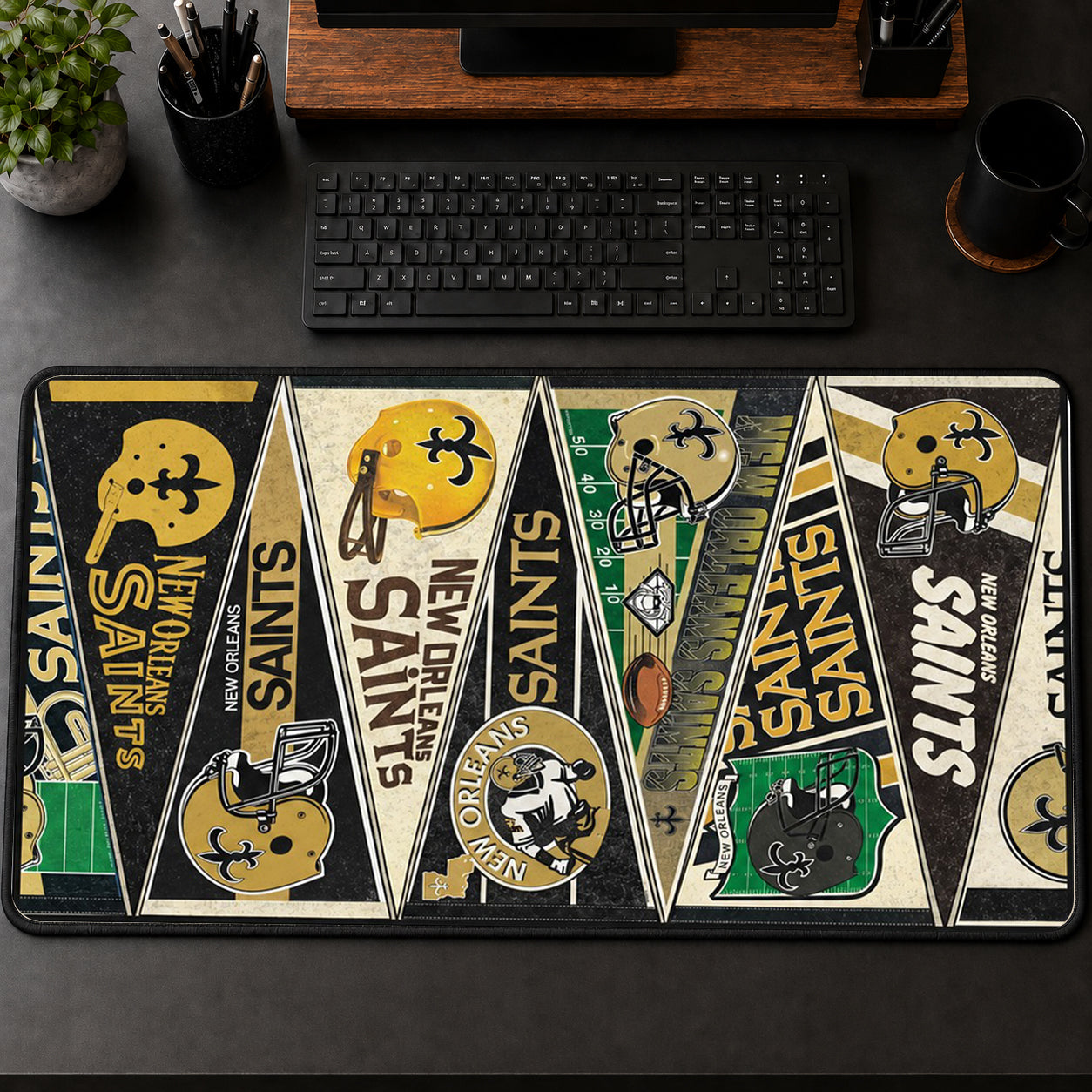 All Football Teams Vintage Anniversary For Fans Desk Mat Mouse Pad Trending - 5to9vibe