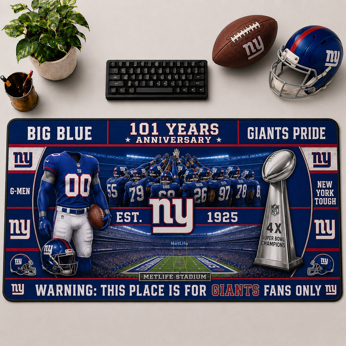 All Football Anniversary For Fans Desk Mat Mouse Pad Plus Size Trending - 5to9vibe