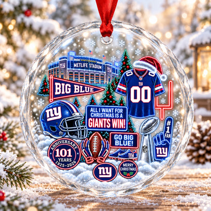 All Football Teams Christmas Stadium Snow Vibe Glass Ornament With Gift Box - 5to9vibe