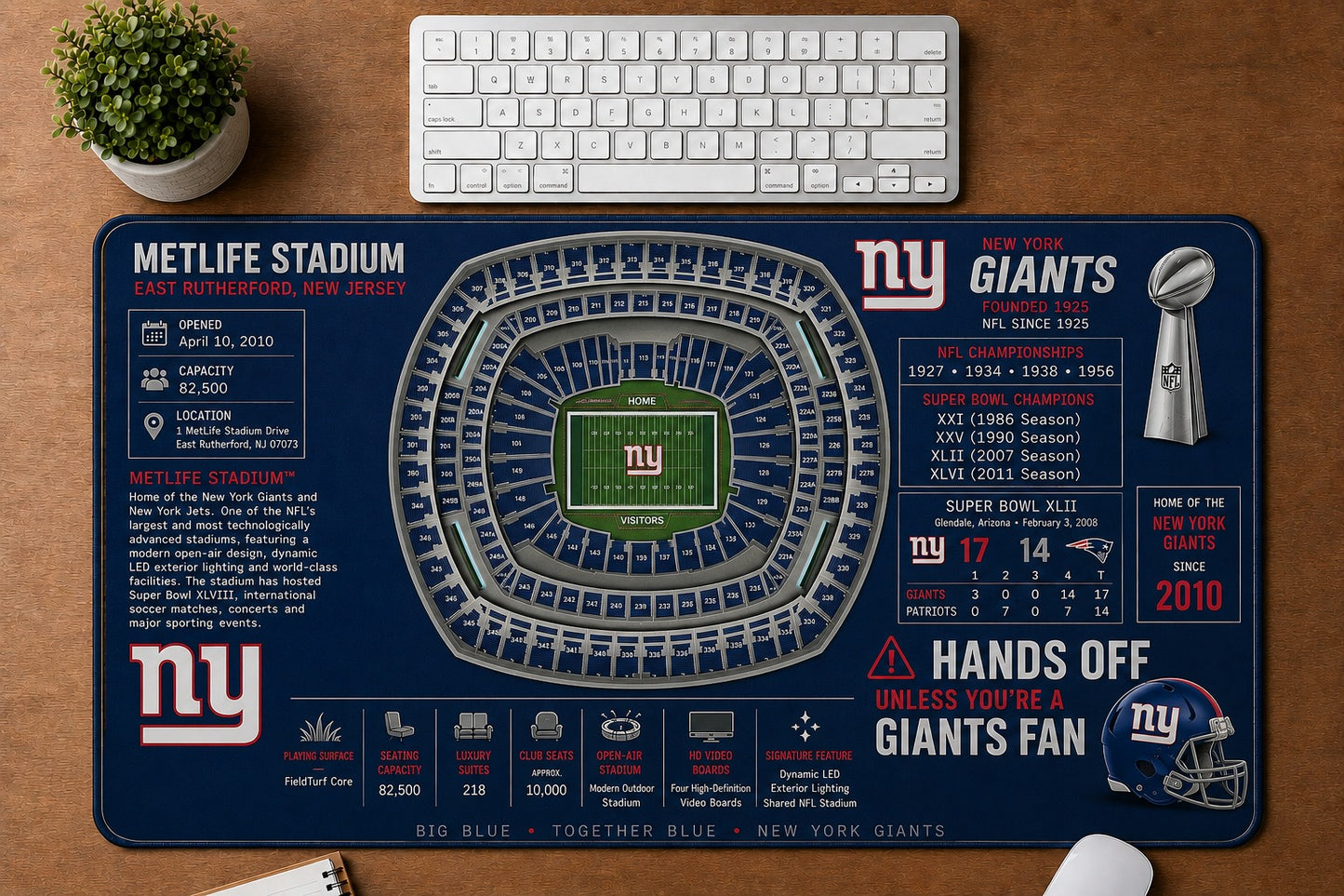 All Football Stadium Schematic Desk Mat Mouse Pad Plus Size - 5to9vibe