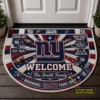 Official-Inspired Football Fan Custom Premium Welcome Mat – Personalized Doormat