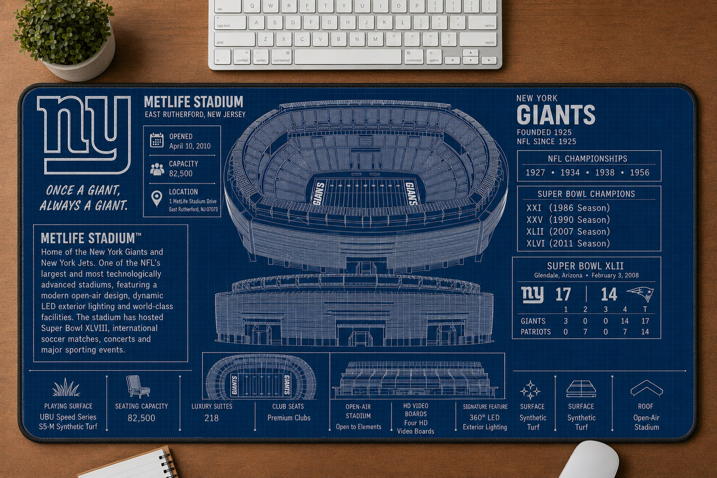 All Football Stadium BluePrint Desk Mat Mouse Pad Plus Size Trending - 5to9vibe