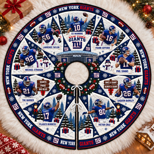 All Football Teams Vintage Players & Stadium Holiday Quilt Christmas Skirt Tree for Baseball Fans - 5To9Vibe