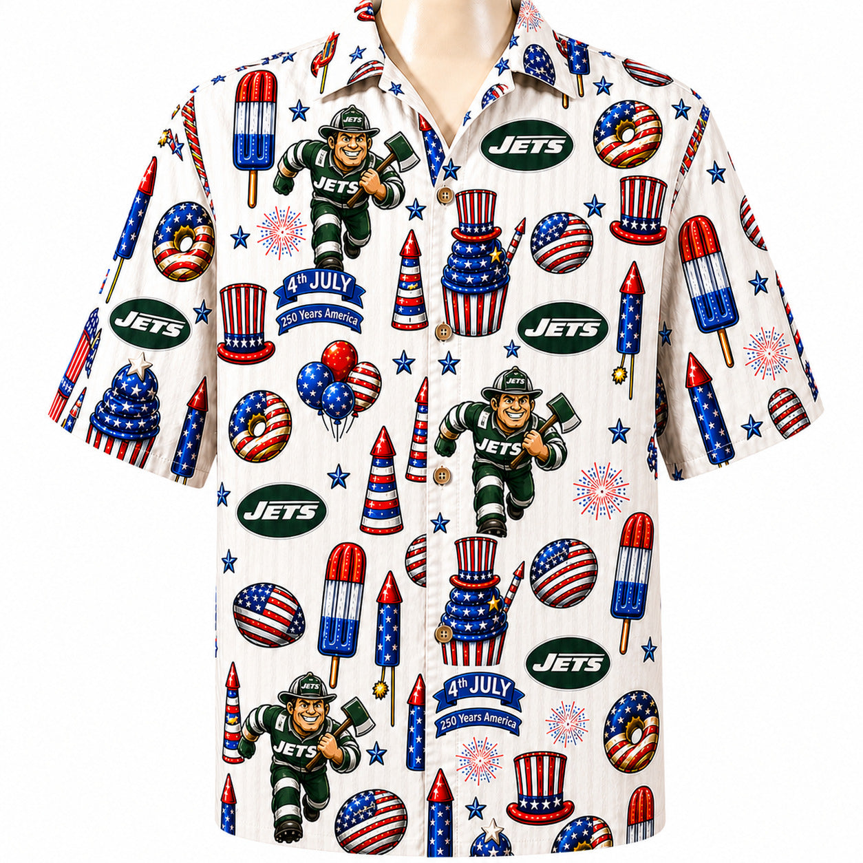 All Football Teams 4th July 250 Years Anniversary America Premium Unisex Hawaiian Shirt For Men and Women