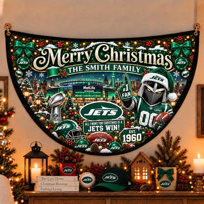 All Football Teams Personalized Christmas Night Bunting Flag - 5to9vibe