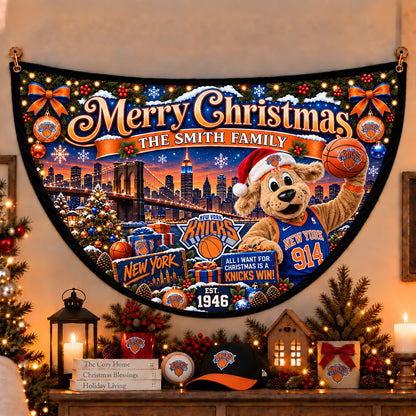 All Basketball Teams Personalized Christmas Night Bunting Flag - 5to9vibe