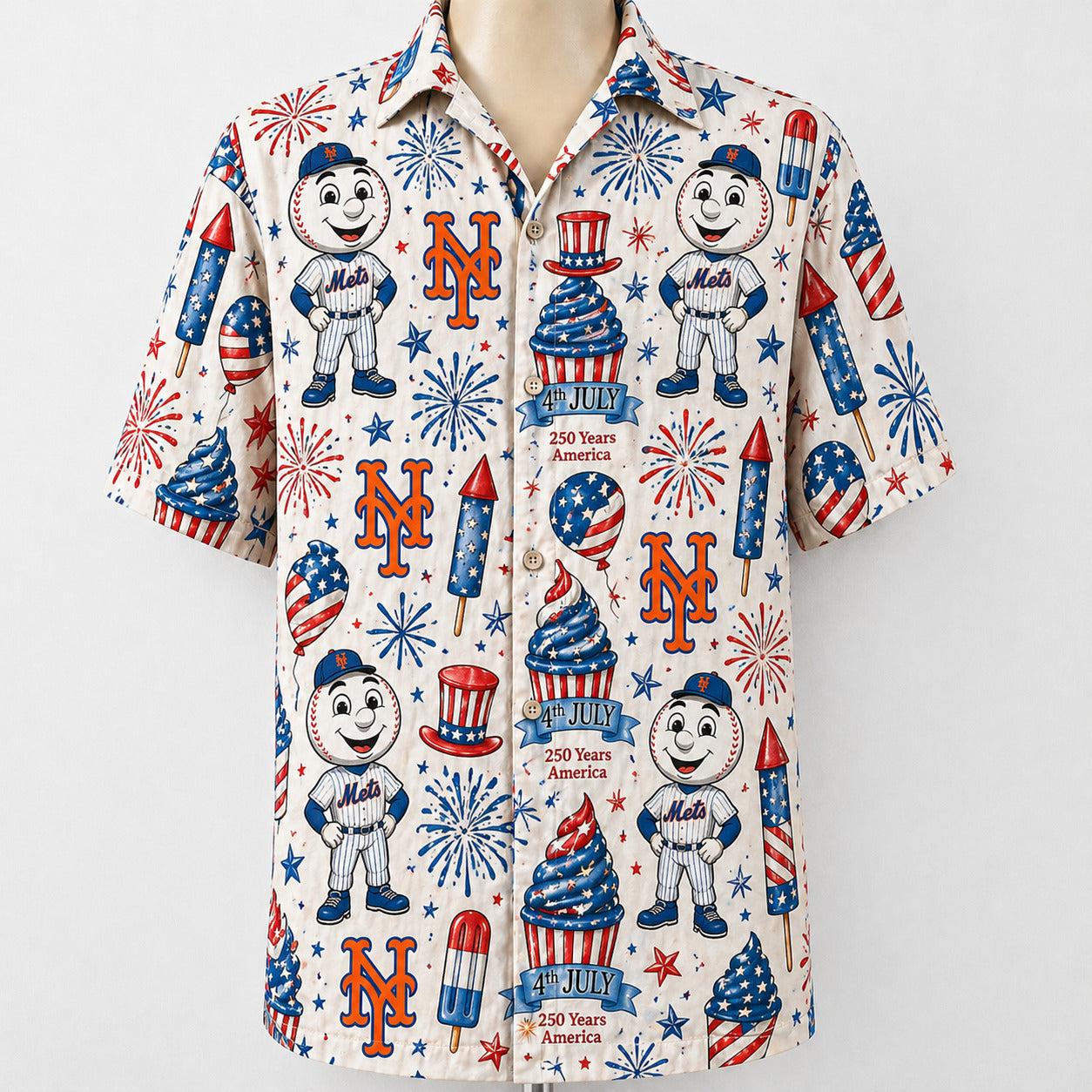 All Baseball Team 4th July 250 Years Anniversary America Premium Unisex Hawaiian Shirt For Men and Women