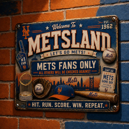 All Baseball Fans Teams Only Vintage Metal Sign - 5to9vibe