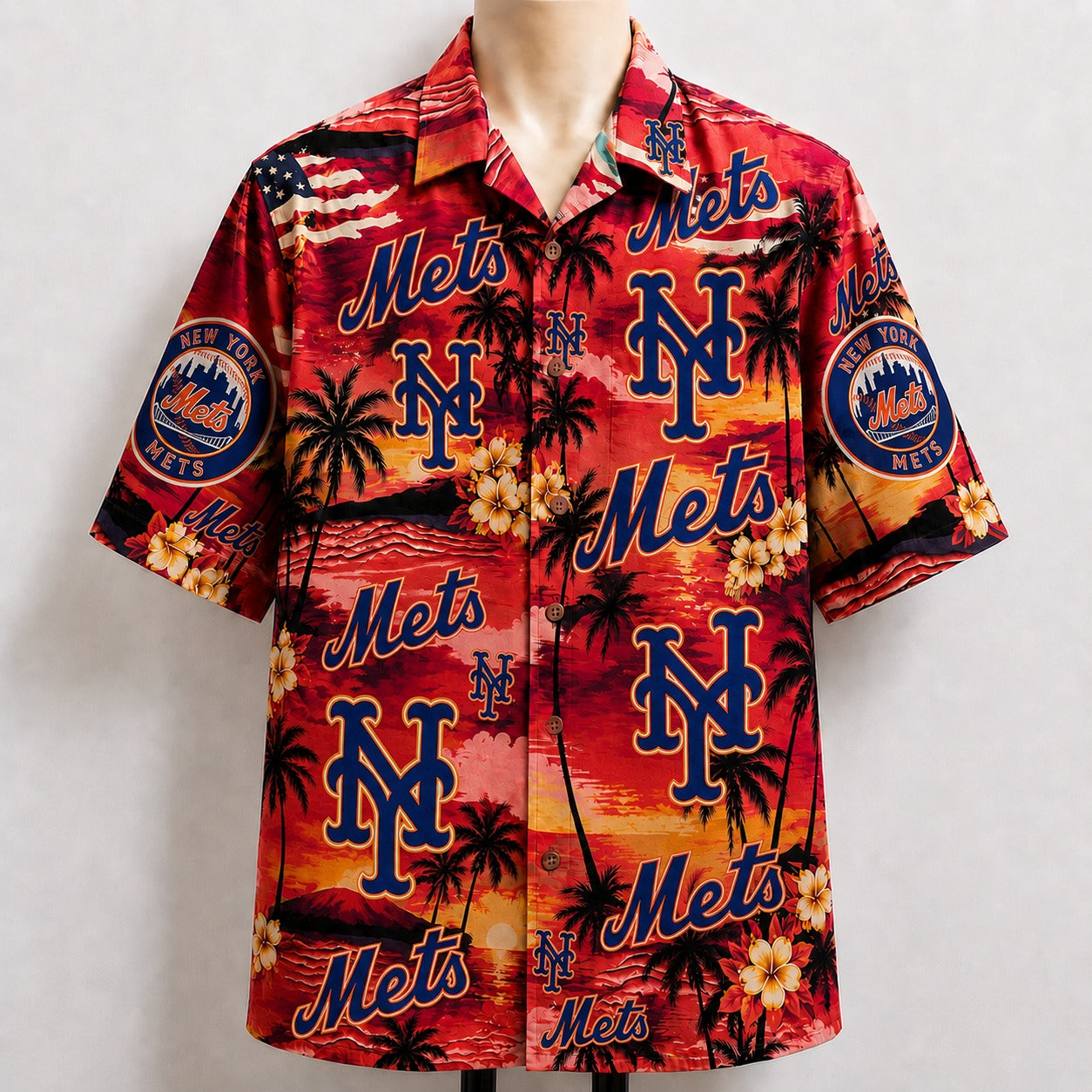 All Baseball Teams Sunset Paradise Button-Up Unisex Hawaiian Shirt For Men and Women