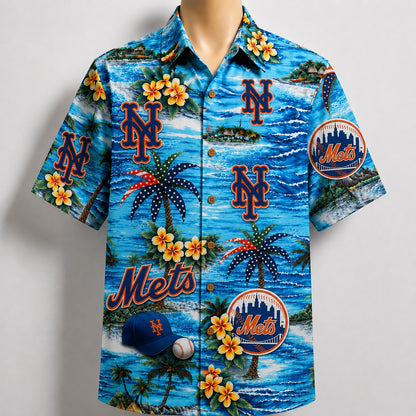 All Baseball Teams Coastal Paradise Button-Up Unisex Hawaiian Shirt For Men and Women
