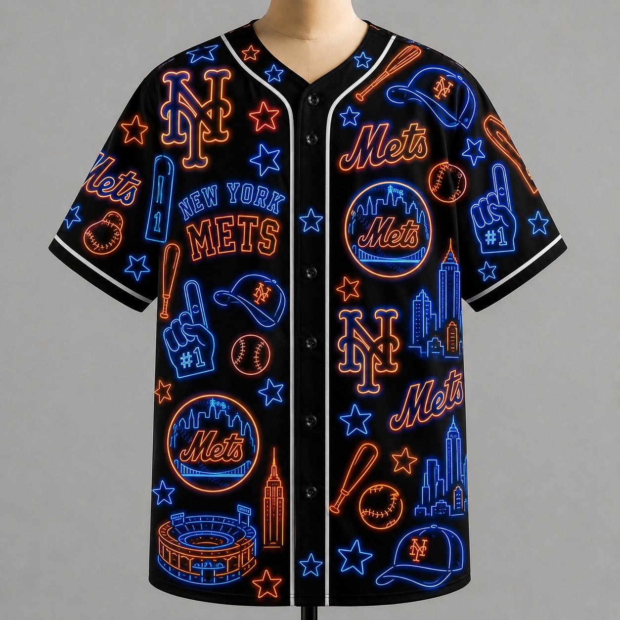All Baseball Jersey Teams Neon Pattern Vibe Summer Party Baseball Jersey For Men and Women