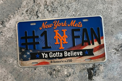 Baseball Car Plate Team Logo Fan America 250 Premium Car Plate
