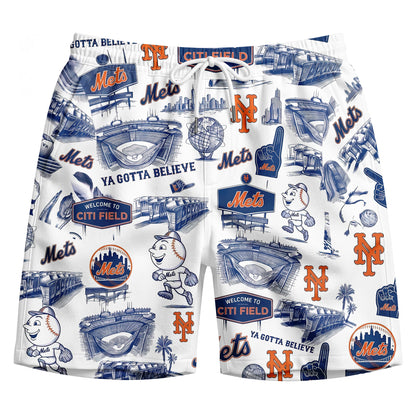 LAD Baseball Stadium SGA Blue Vibe Unisex Hawaiian Shirt