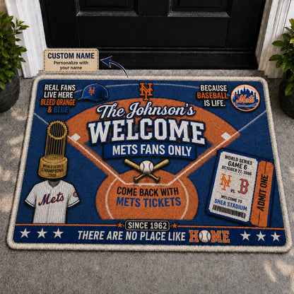 Alfombra personalizada de bienvenida premium de equipo de la MLB – Felpudo de béisbol personalizado