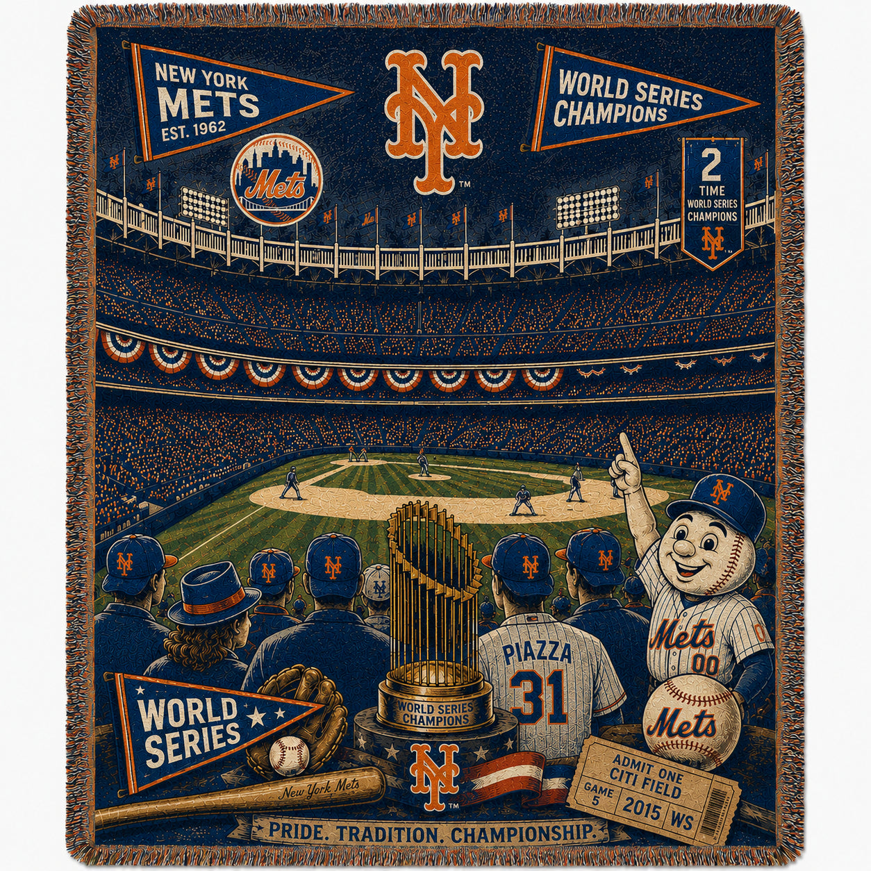 Alfombra personalizada de bienvenida premium de equipo de la MLB – Felpudo de béisbol personalizado