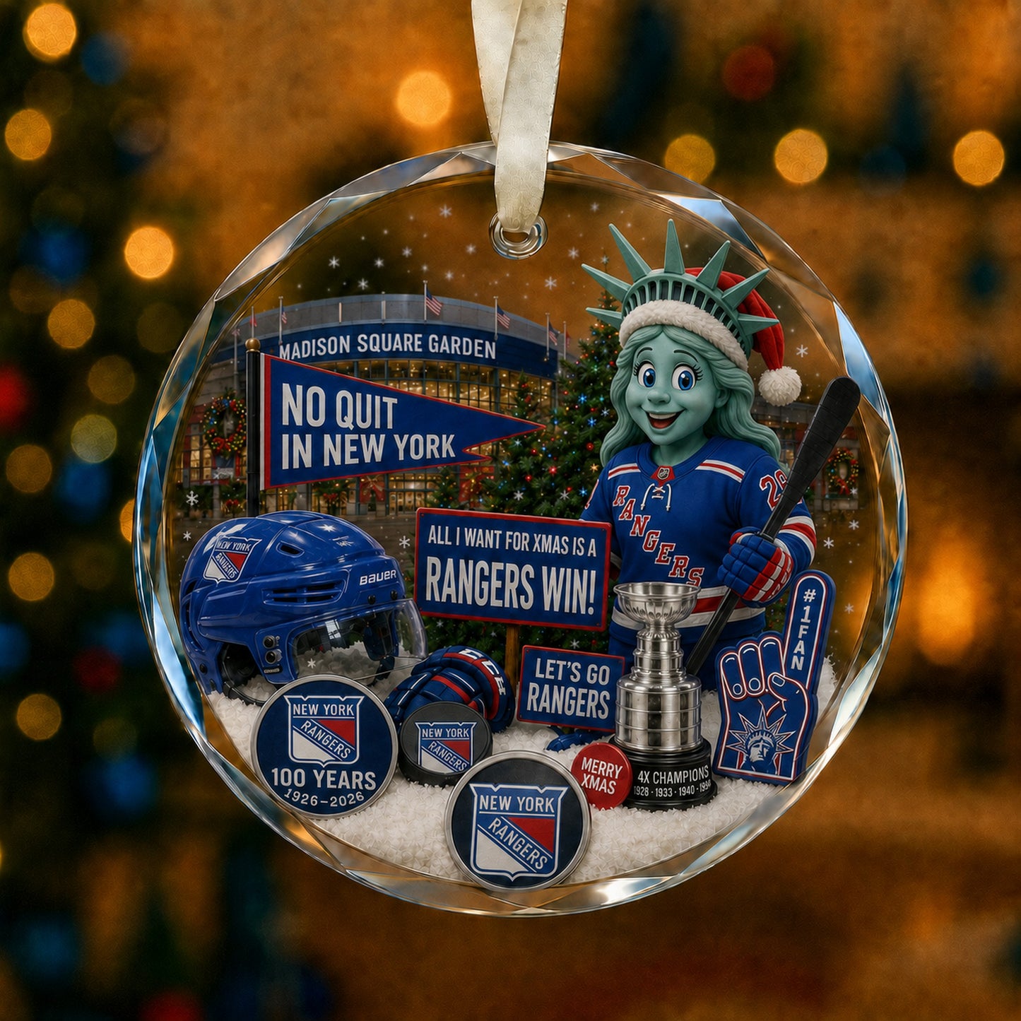 All Hockey Teams Christmas Glass Ornament With Gift Box Trending - 5to9vibe