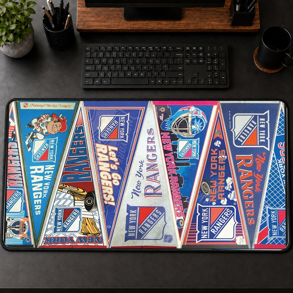 All Hockey Teams Vintage Pennant Anniversary For Fans Desk Mat Mouse Pad Trending - 5to9vibe