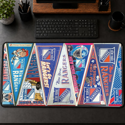 All Hockey Teams Vintage Pennant Anniversary For Fans Desk Mat Mouse Pad Trending - 5to9vibe