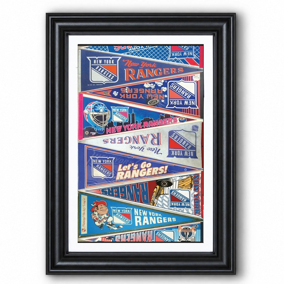 All Hockey Teams Vintage Pennant Anniversary For Fans No Frame Vertical Poster - 5to9vibe