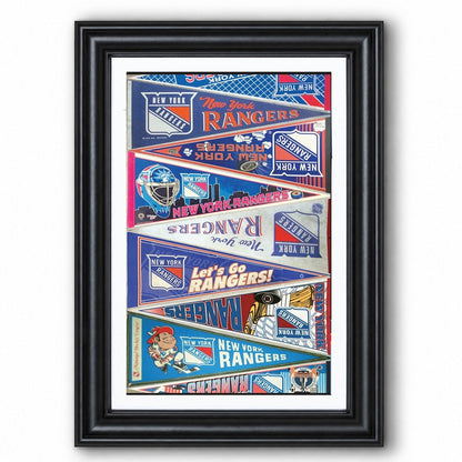 All Hockey Teams Vintage Pennant Anniversary For Fans No Frame Vertical Poster - 5to9vibe