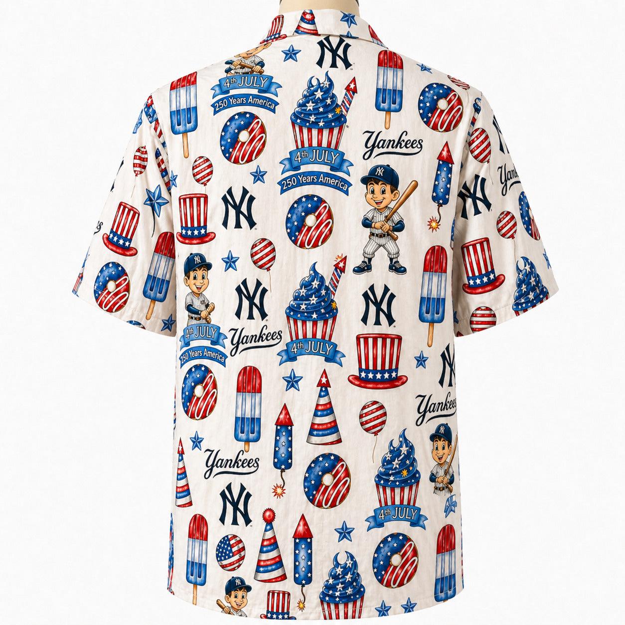 All Baseball Team 4th July 250 Years Anniversary America Premium Unisex Hawaiian Shirt For Men and Women
