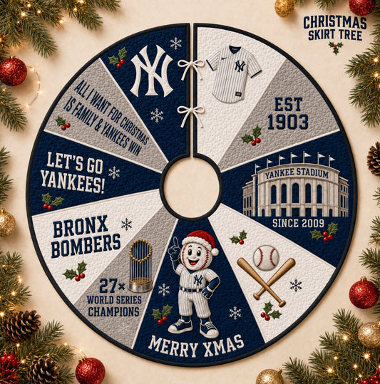 All Baseball Teams Christmas Skirt Tree for Baseball Fans - 5To9Vibe