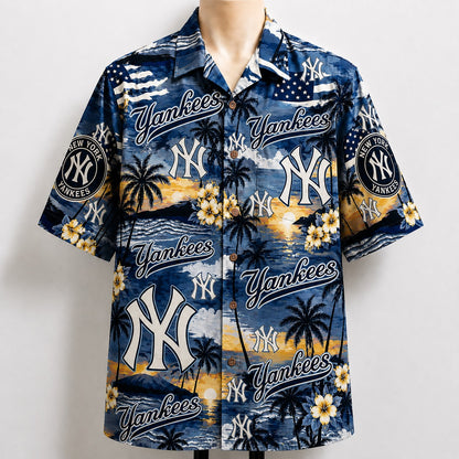 All Baseball Teams Sunset Paradise Button-Up Unisex Hawaiian Shirt For Men and Women