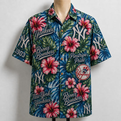 All Baseball Teams Paradise Hibiscus Button-Up Unisex Hawaiian Shirt For Men and Women