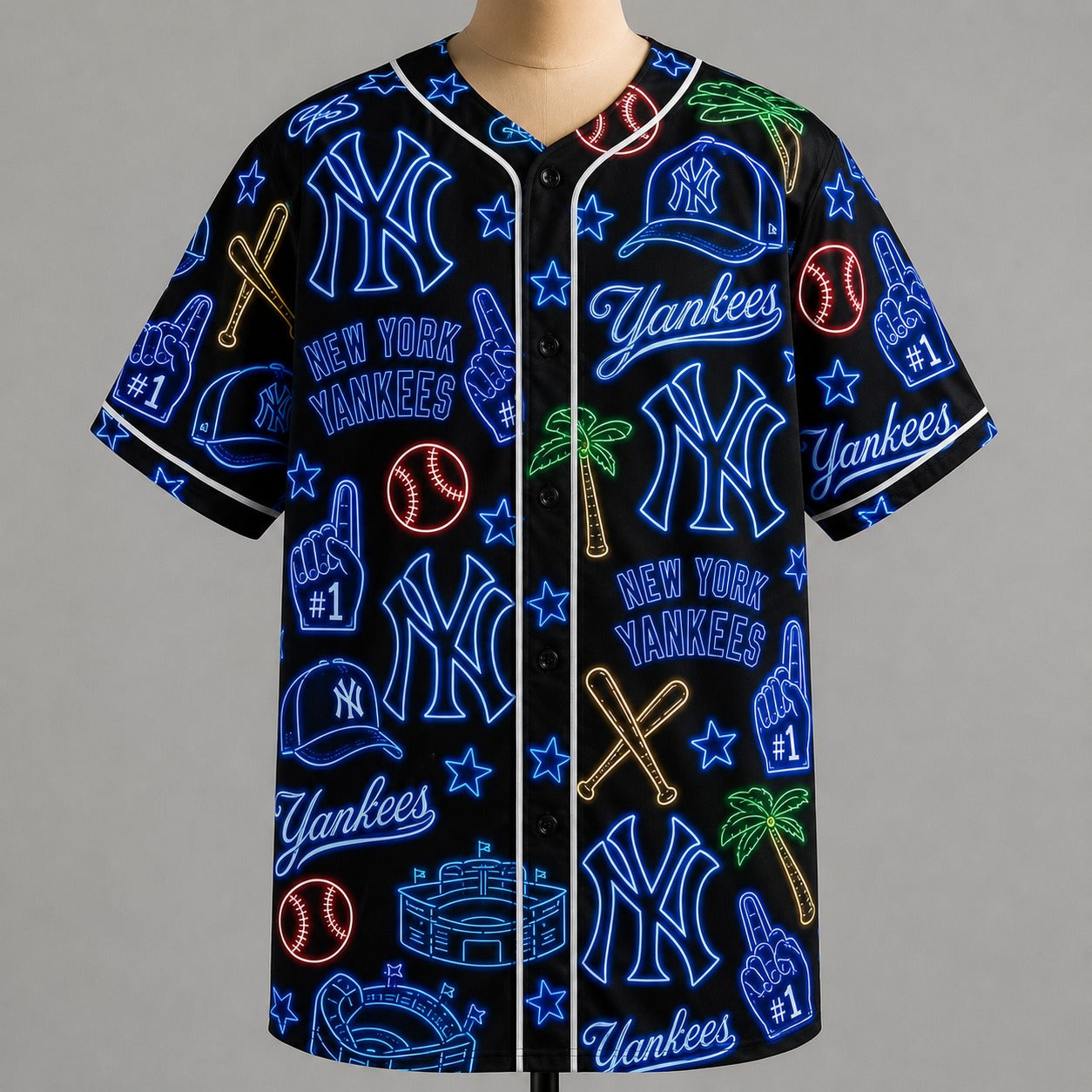 All Baseball Jersey Teams Neon Pattern Vibe Summer Party Baseball Jersey For Men and Women