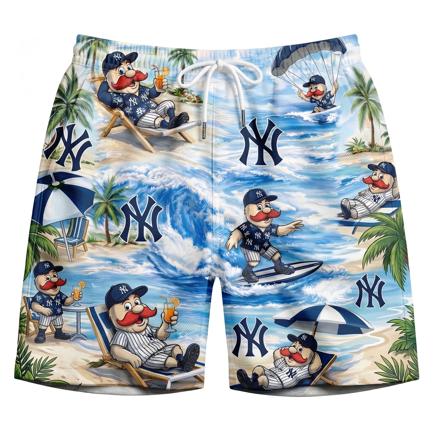 Camisa Hawaiana Unisex AB Baseball Mascot Beach Viber con Botones para Hombres y Mujeres