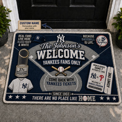 Alfombra personalizada de bienvenida premium de equipo de la MLB – Felpudo de béisbol personalizado