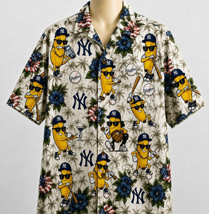 All Baseball Teams banana Hibiscus Flower Beach Vibe Aloha Premium Unisex Hawaiian Shirt For Men and Women