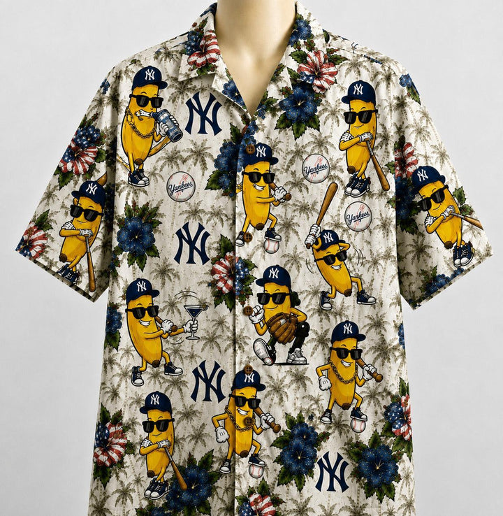 All Baseball Teams banana Hibiscus Flower Beach Vibe Aloha Premium Unisex Hawaiian Shirt For Men and Women-Hawaiian Shirt-5TO9VIBE