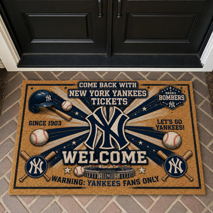 Alfombra personalizada de bienvenida premium de equipo de la MLB – Felpudo de béisbol personalizado