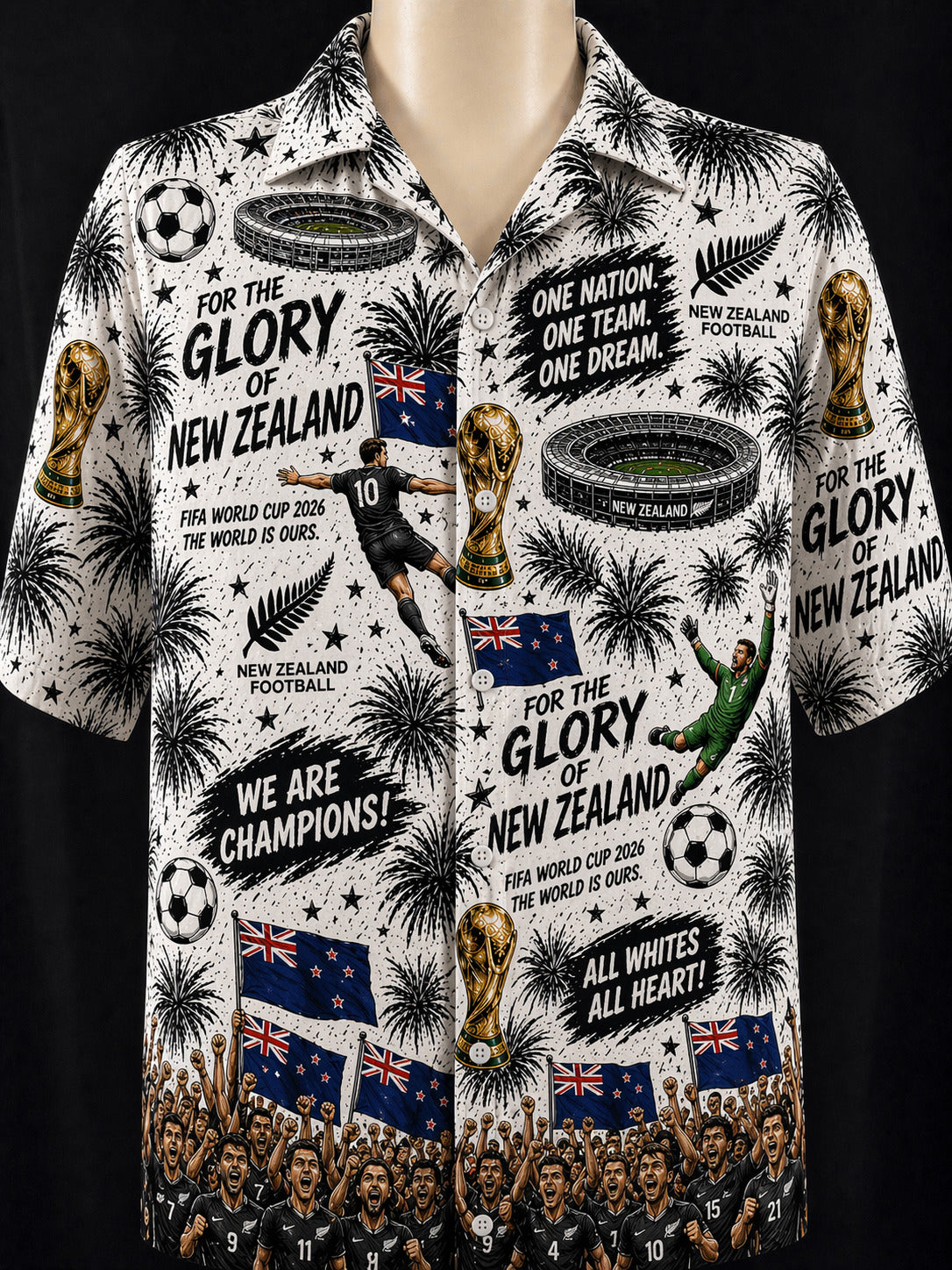 All Teams World Cup 2026 Champion USA Football Soccer Unisex Button-Up Hawaiian Shirt For Men & Women