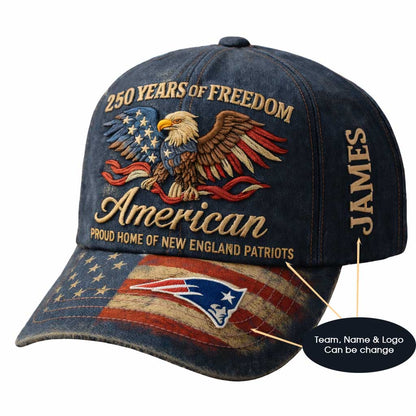 250th Anniversary USA Hat Vintage Eagle 250 Year American Anniversary Patriotic Unisex Baseball Cap