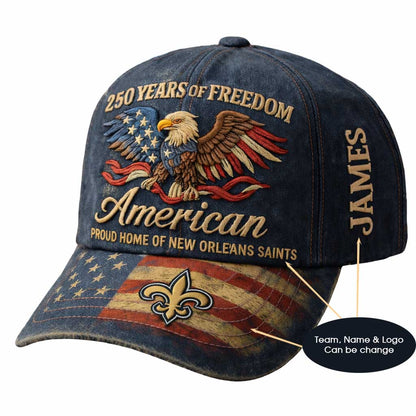 250th Anniversary USA Hat Vintage Eagle 250 Year American Anniversary Patriotic Unisex Baseball Cap